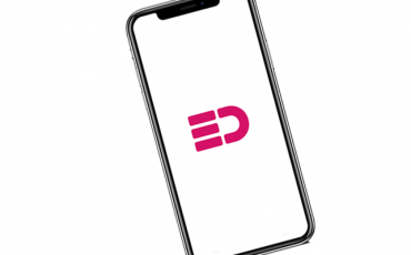 Mobilskärm med logotypen för edlevo